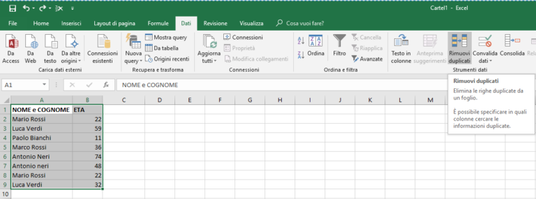 Rimuovere Duplicati In Excel Windows Per Tutti 5727